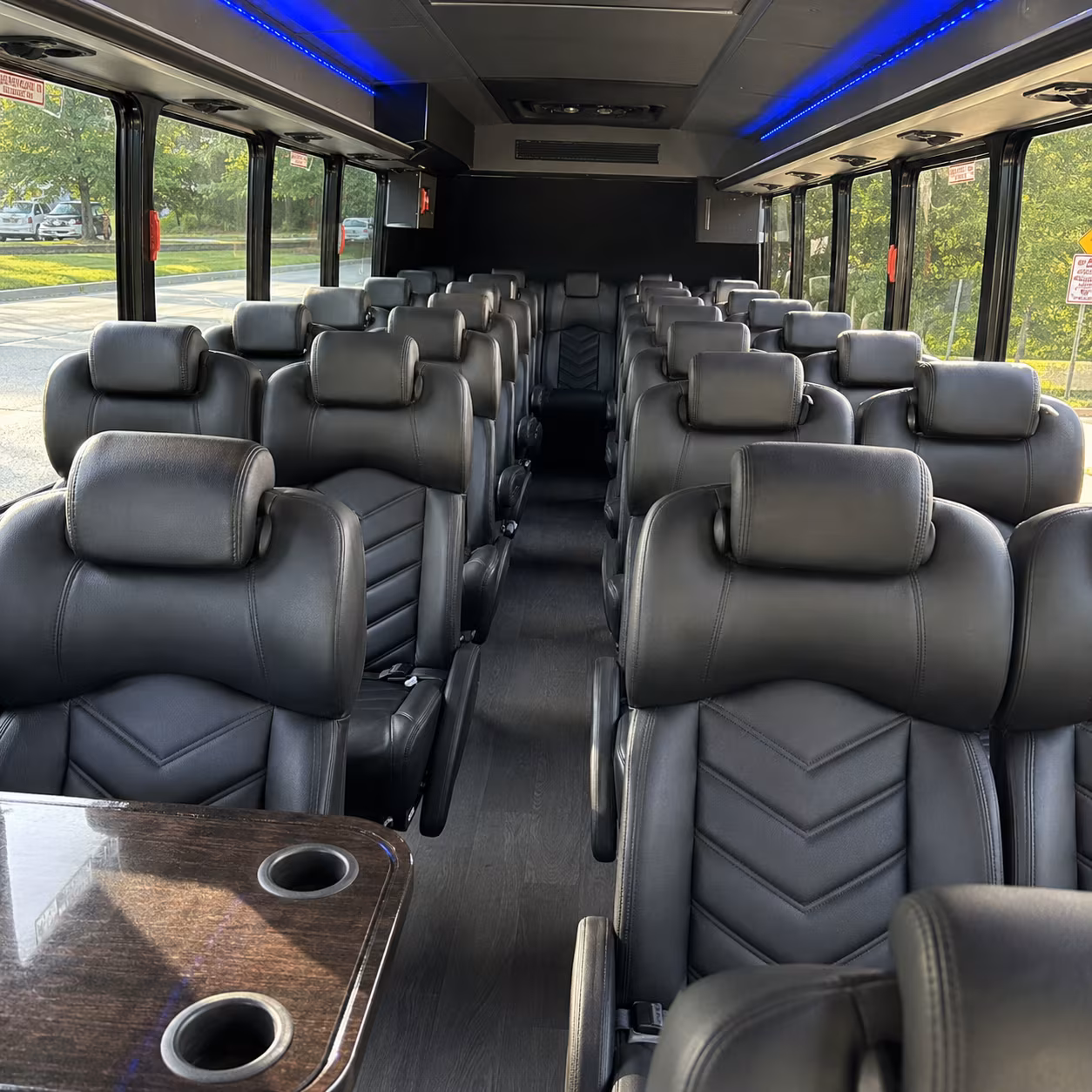 edinburg corporate event transportation onboard seating